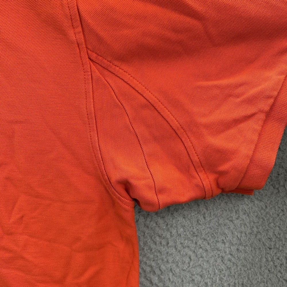 Orvis Polo Shirt Mens Large Orange Short Sleeve 100% Cotton Embroidered Logo - Picture 4 of 13